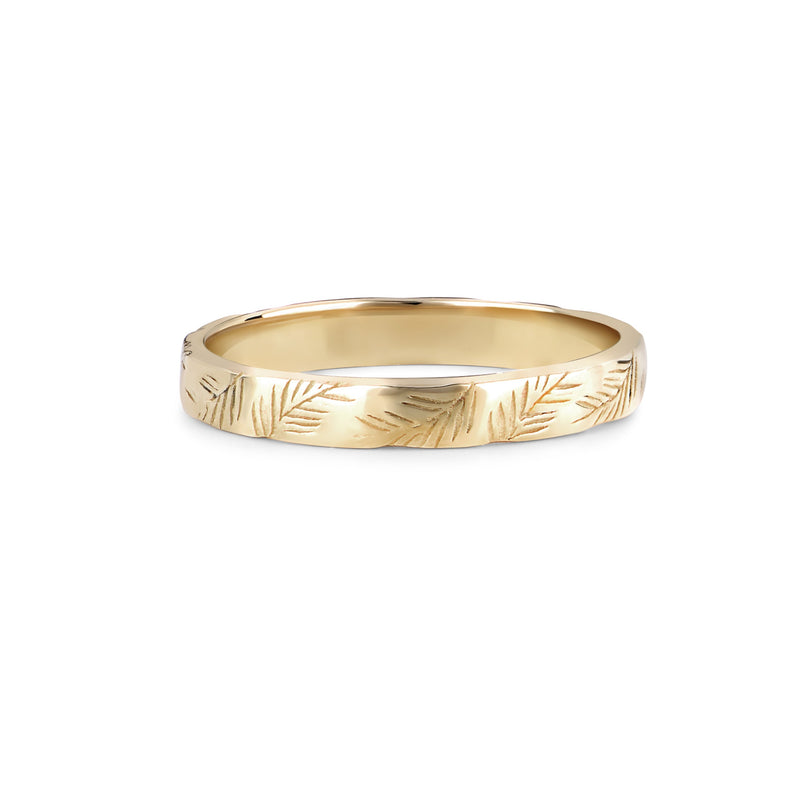 Palm Engraved Ring 9k Gold