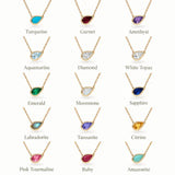 Personalised Raindrop Necklace 9k Gold