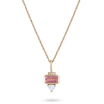solid gold tourmaline pendant