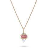 solid gold tourmaline pendant