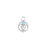 Throat Chakra Earring Charm Sterling Silver