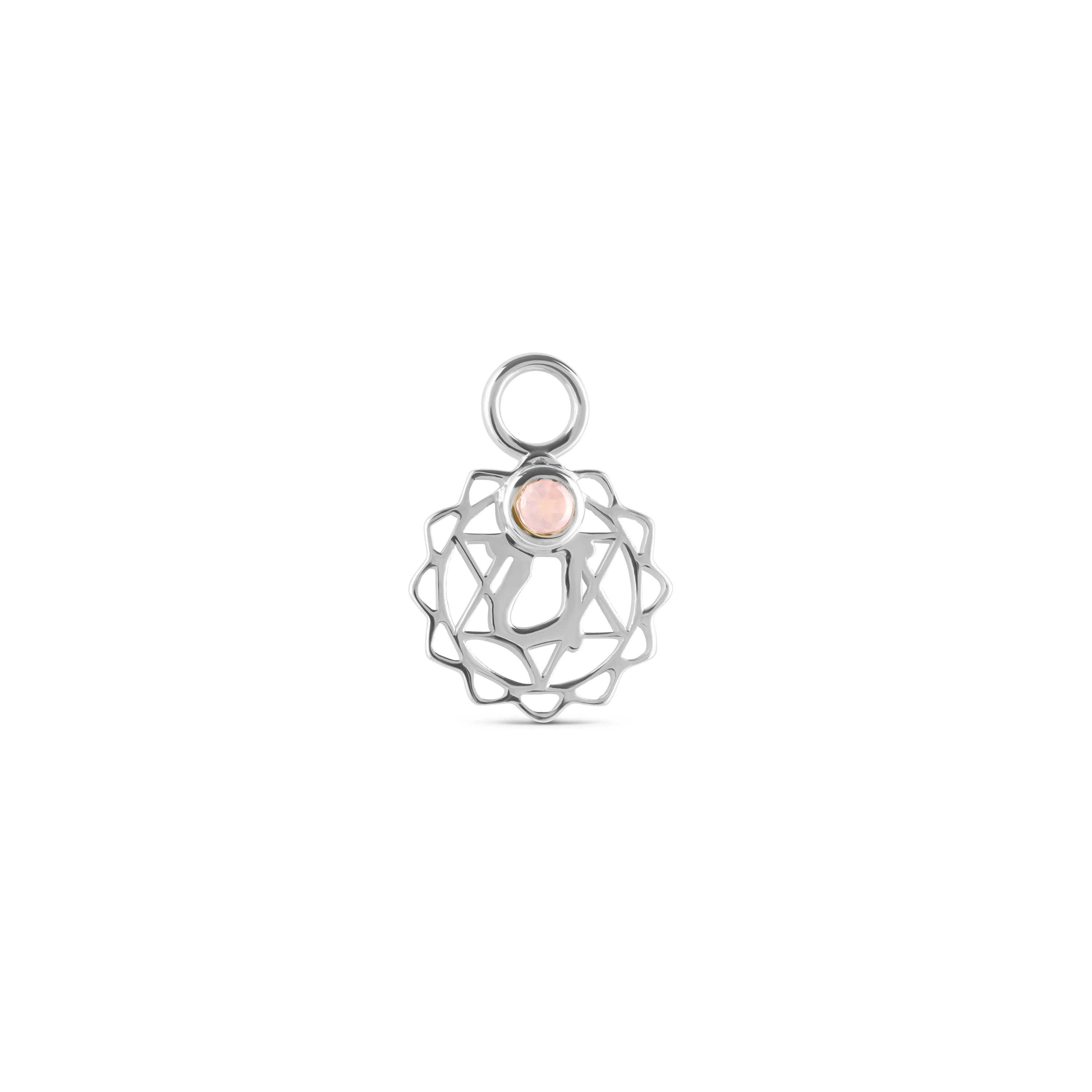 Heart Chakra Earring Charm Sterling Silver Sample