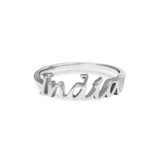 Personalised Name Ring 9k White Gold