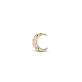Celestial Diamond Moon Flat Back Earring 9k Gold