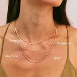 16" Anaconda Chain 9k Gold