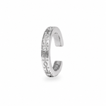 White Sapphire Starburst Ear Cuff Sterling Silver on white background