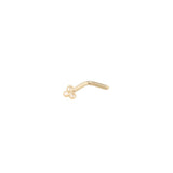 Trilogy Nose Stud 9k Gold on white background