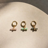 Guava Quartz T-Bar Earring Charm 9k Gold