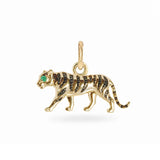 Emerald Tiger Pendant 9k Gold