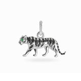 Emerald Tiger Pendant Sterling Silver