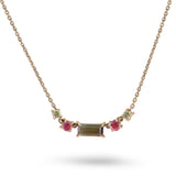 watermelontourmaline necklace gold