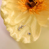 white gold flat back on flower