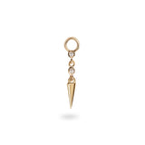 Diamond Drop Spike Earring Charm 9k Gold