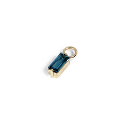 image of blue topaz earring charm in 9k gold