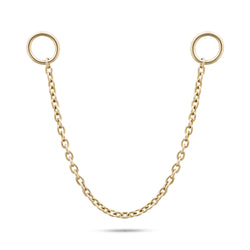 Cable Earring Charm Chain 9k Gold