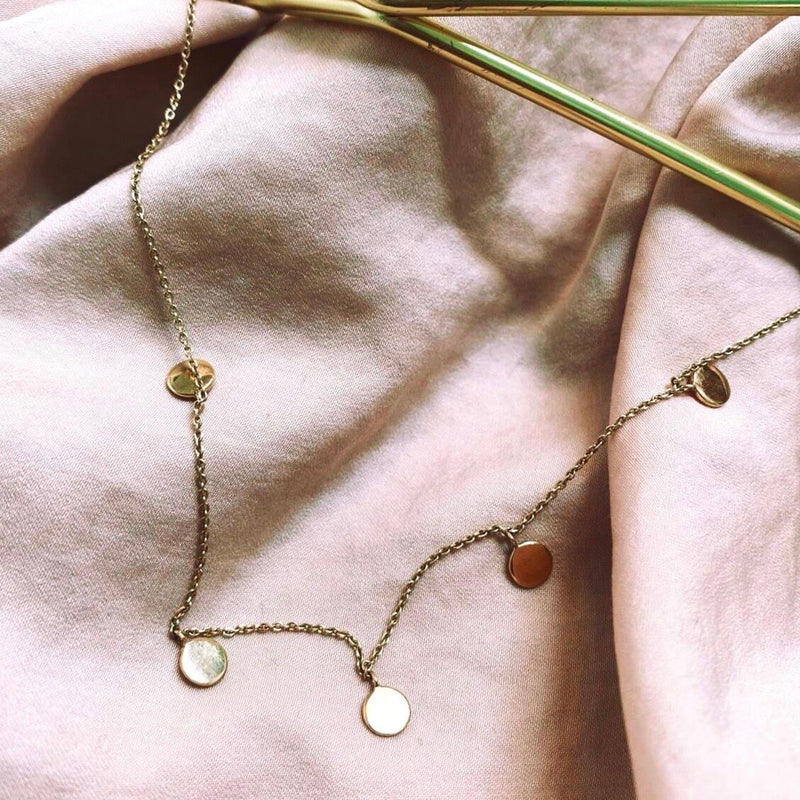 15" Coin Necklace 9k Gold