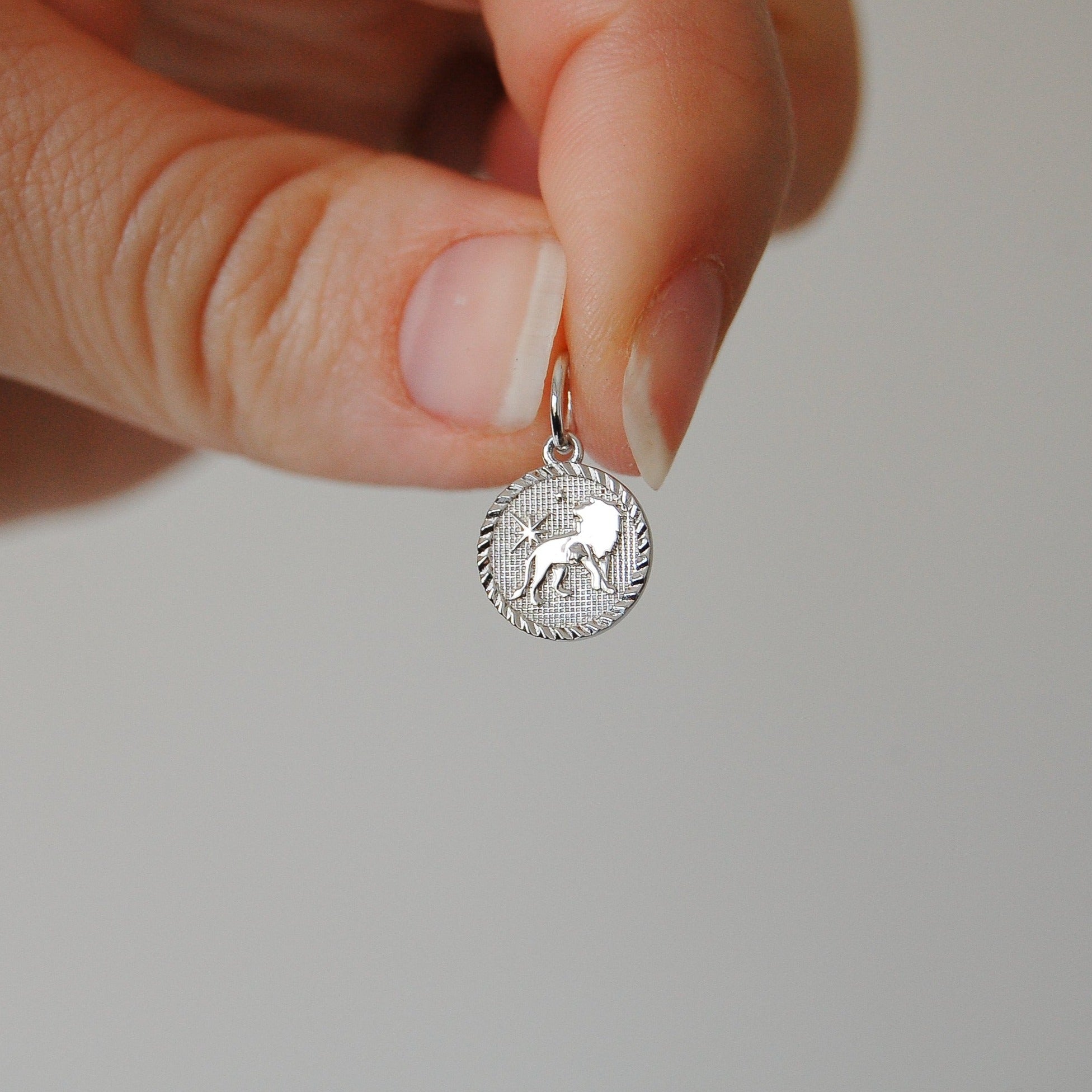 Zodiac Coin Pendant Sterling Silver