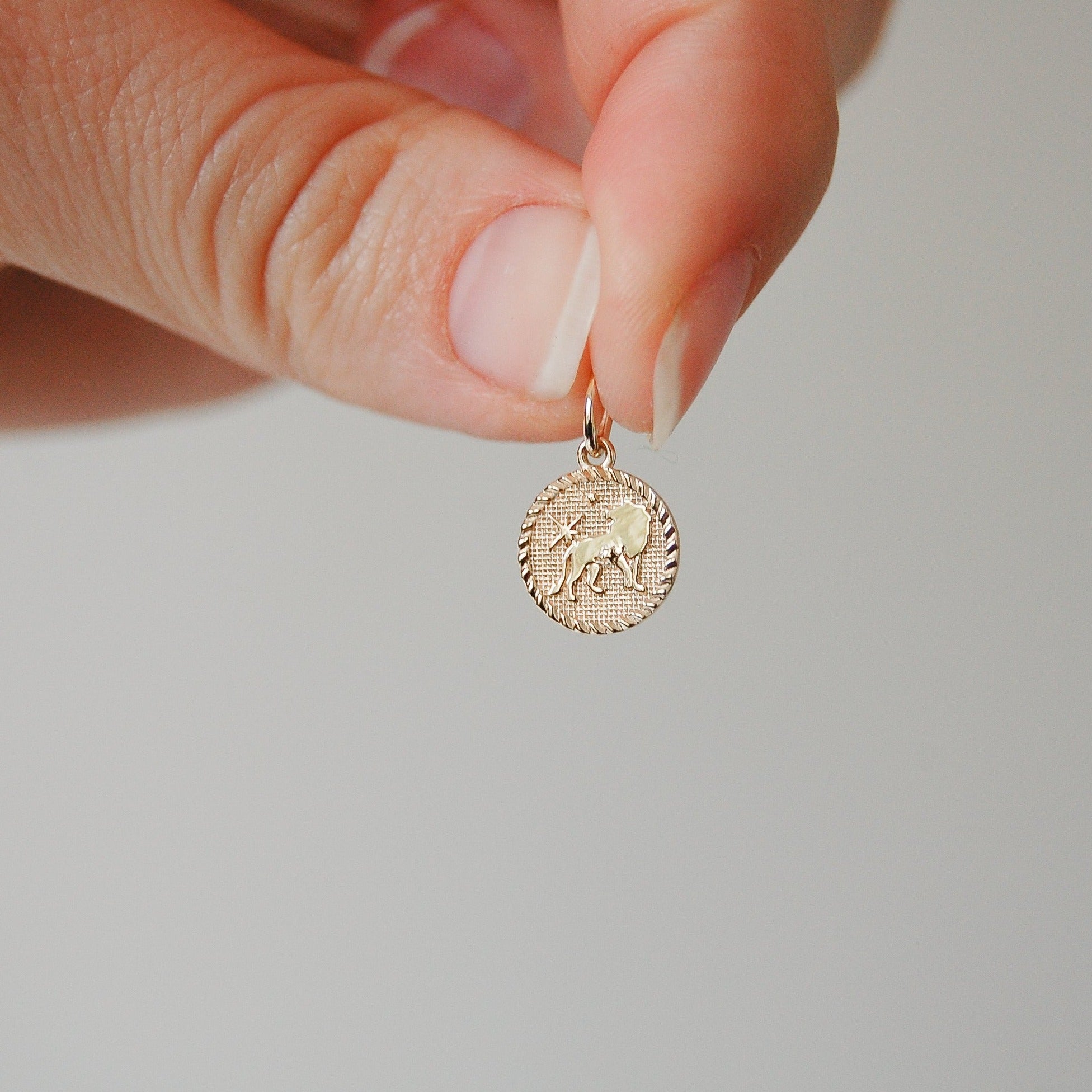 Zodiac Coin Necklace 9k Gold