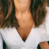 Labradorite Rhombus Pendant Sterling Silver