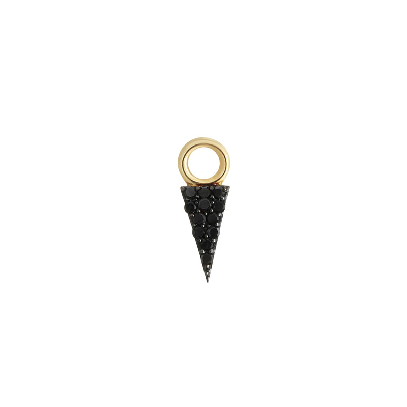 Black Diamond Spike Earring Charm 9k Gold