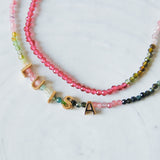 Personalised Beaded Necklace Sterling Silver