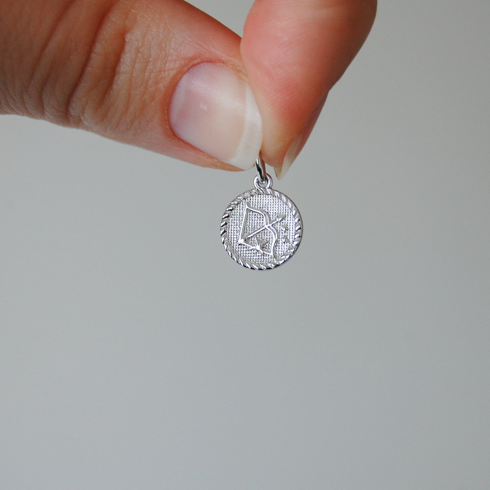 Zodiac Coin Necklace Sterling Silver