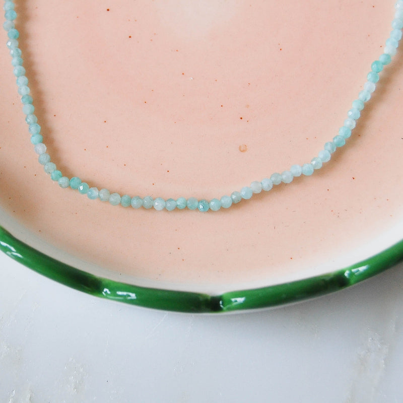 Amazonite Anklet Sterling Silver