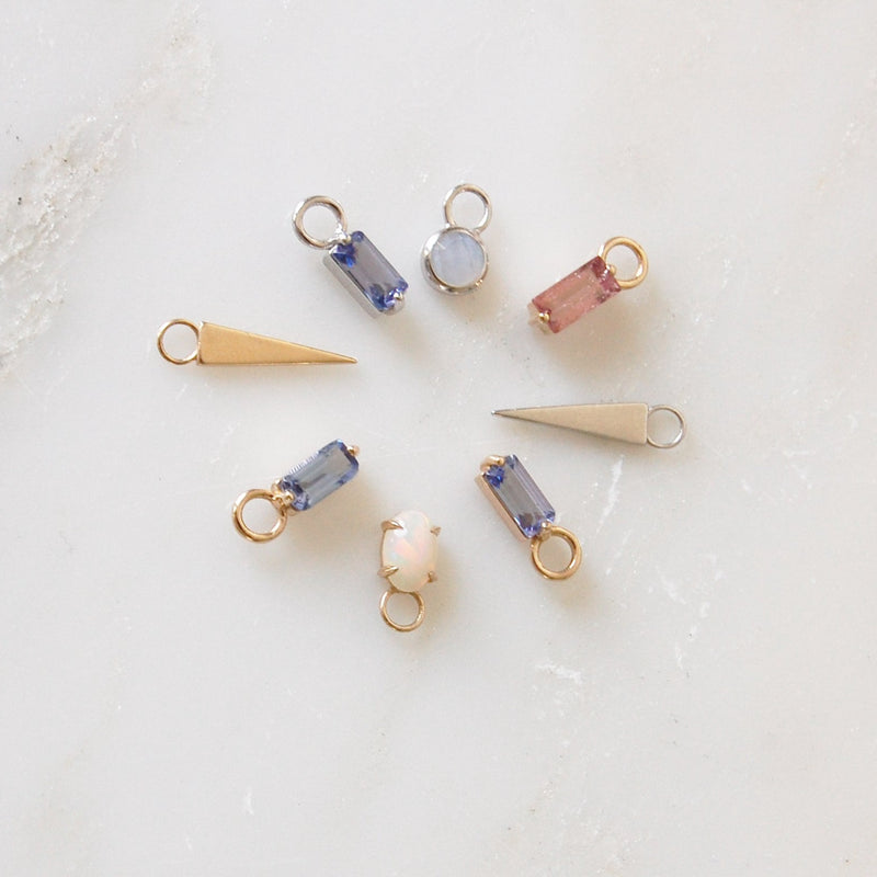 Australian Opal Hoop Earrings 9k Gold