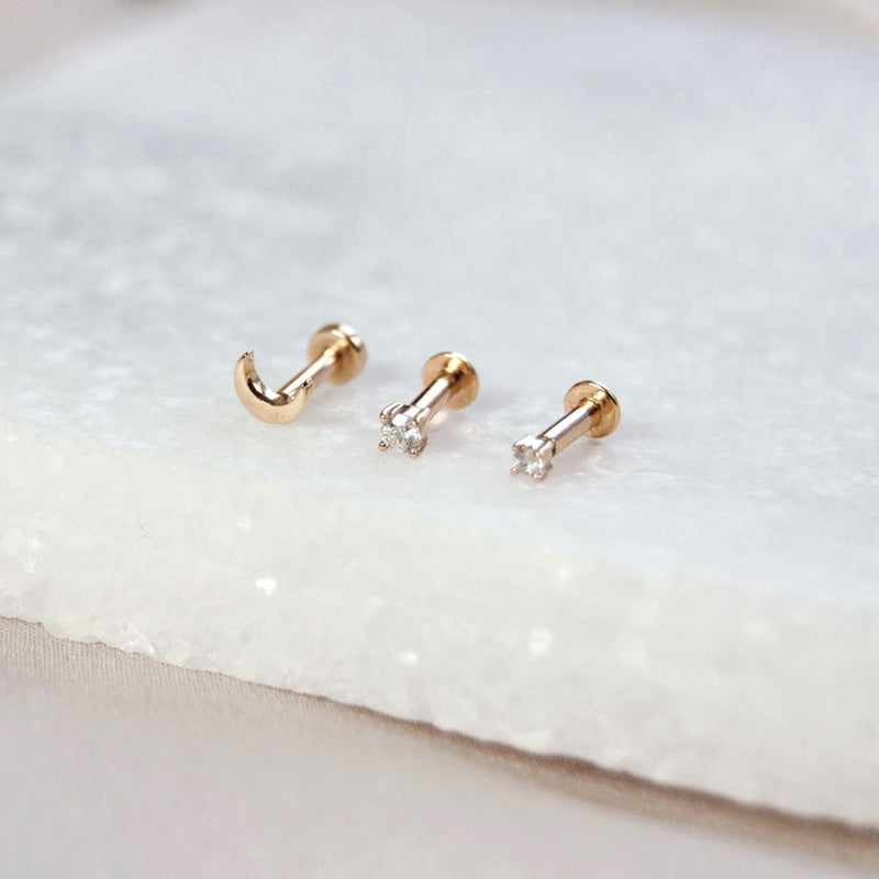 The Teeny Earring Set Solid Gold