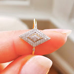 Close up of the super sparkling Diamond Pavé Ring 9k Gold