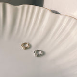 Mini Diamond Solitaire Seamless Huggie Hoop Earring 9k Gold