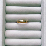 Hammered Band Ring 9k Gold in ring box