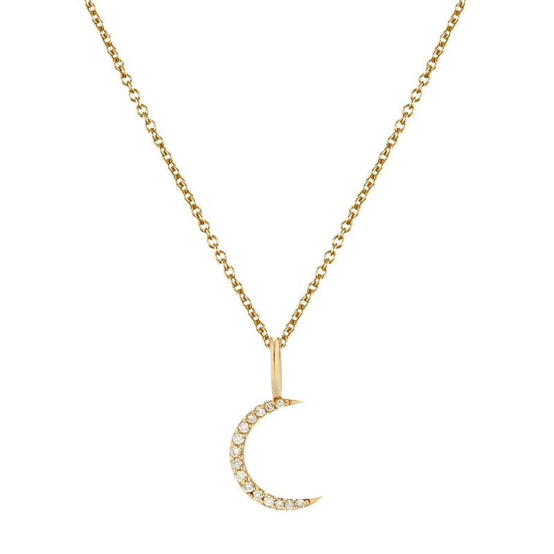 Diamond Crescent Moon Necklace, Rose Cut Diamond Moon Necklace,pave Diamond  Pendant, Diamond Pendant, Moon Shaped Pendant - Etsy