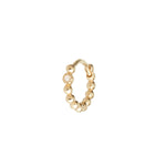 Mini Diamond Beaded Huggie Hoop 9k Gold on white background