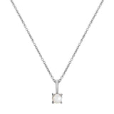 Mini Birthstone Pendant Sterling Silver