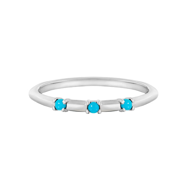 Boho Turquoise Ring Sterling Silver