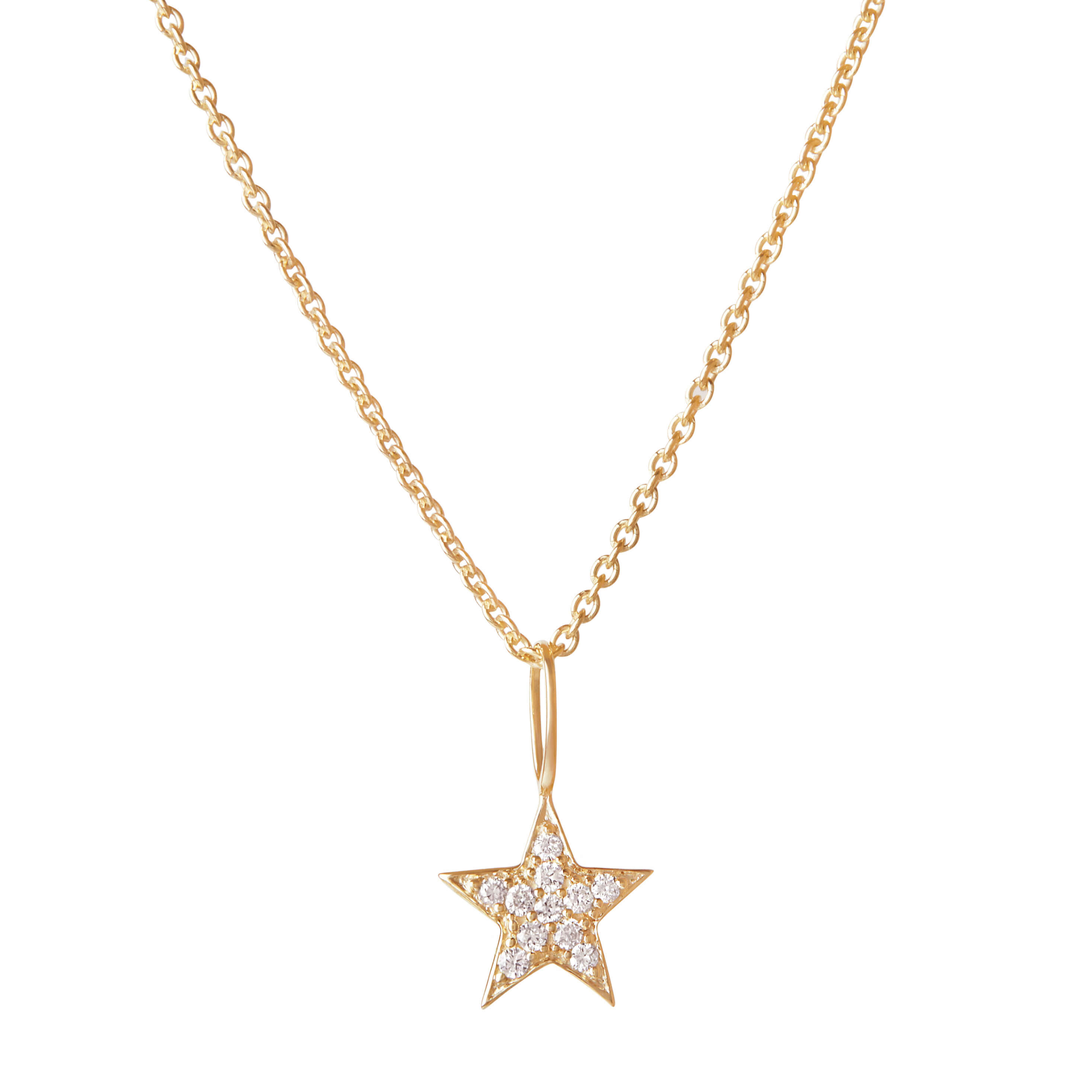 Celestial Diamond Star Necklace 9k Gold