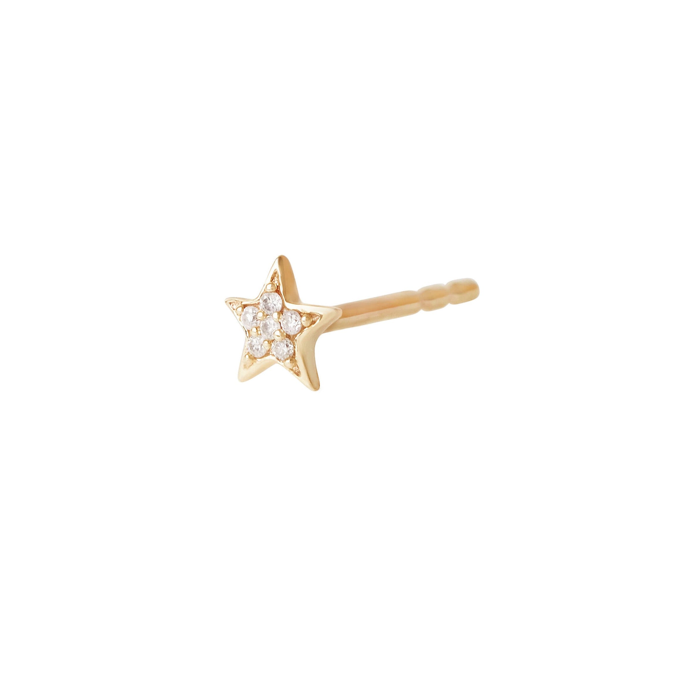 Celestial Diamond Star Stud 9k Gold