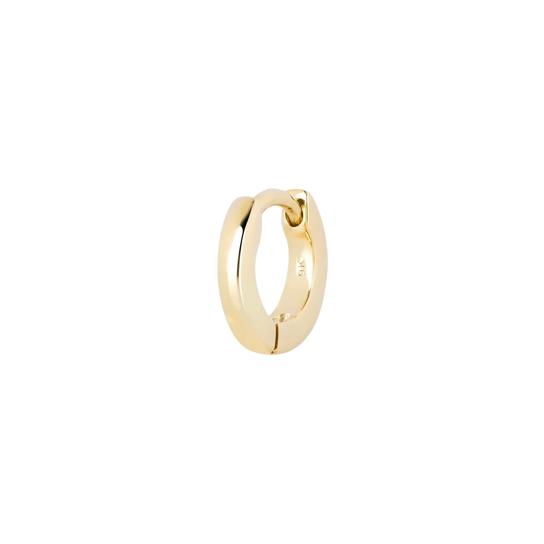 Teeny Wide Huggie Hoop Earring 9k Gold