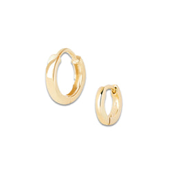 The Huggie Earring Set Solid Gold