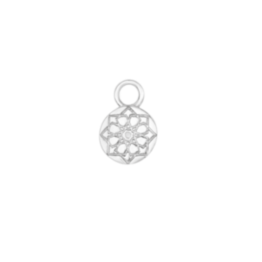 Zohreh Coin Earring Charm Sterling Silver on white background