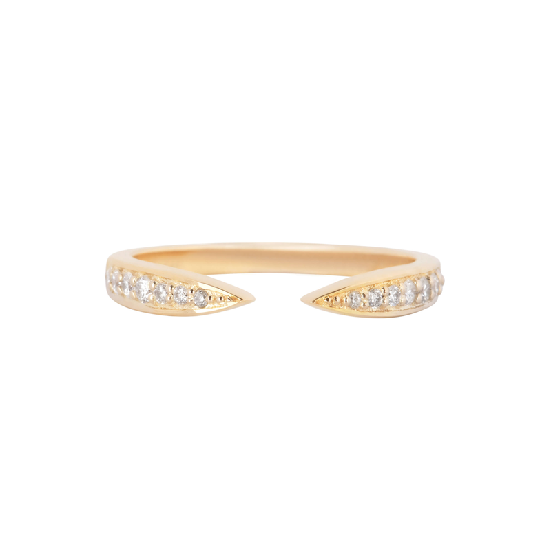 Diamond Open Ring 9k Gold – Zohreh V. Jewellery