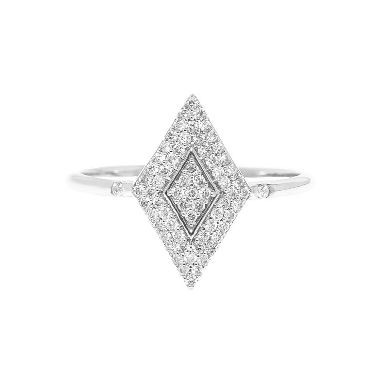 Diamond Pavé Ring 9k White Gold