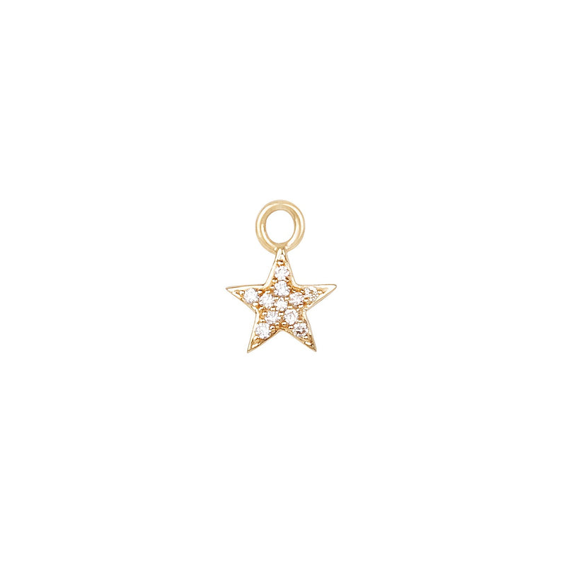 Diamond Star Earring Charm 9k Gold