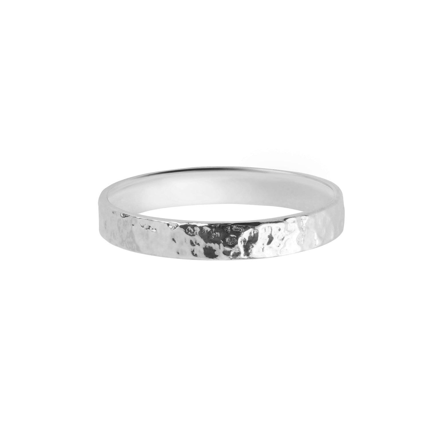 Hammered Band Ring Sterling Silver