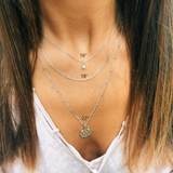 16" Stationed Bead Chain Sterling Silver