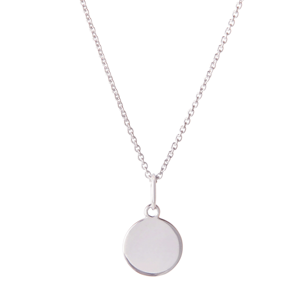 Simple Coin Necklace Sterling Silver