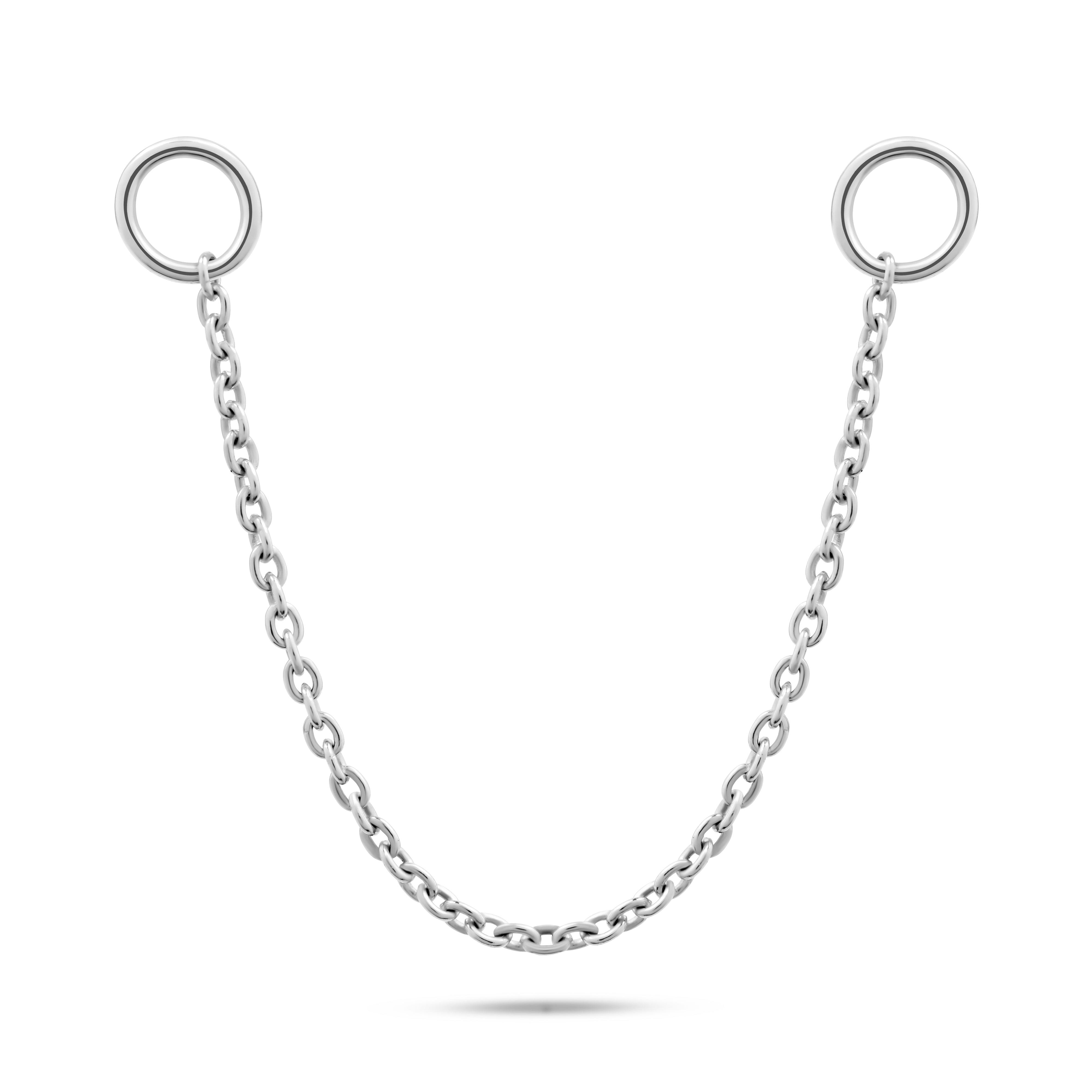 Cable Earring Charm Chain Sterling Silver