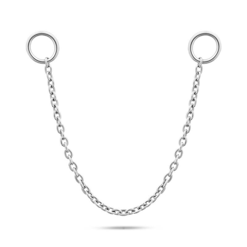 Cable Earring Charm Chain Sterling Silver