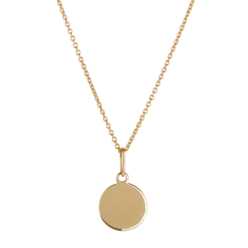 Simple Coin Pendant 9k Gold